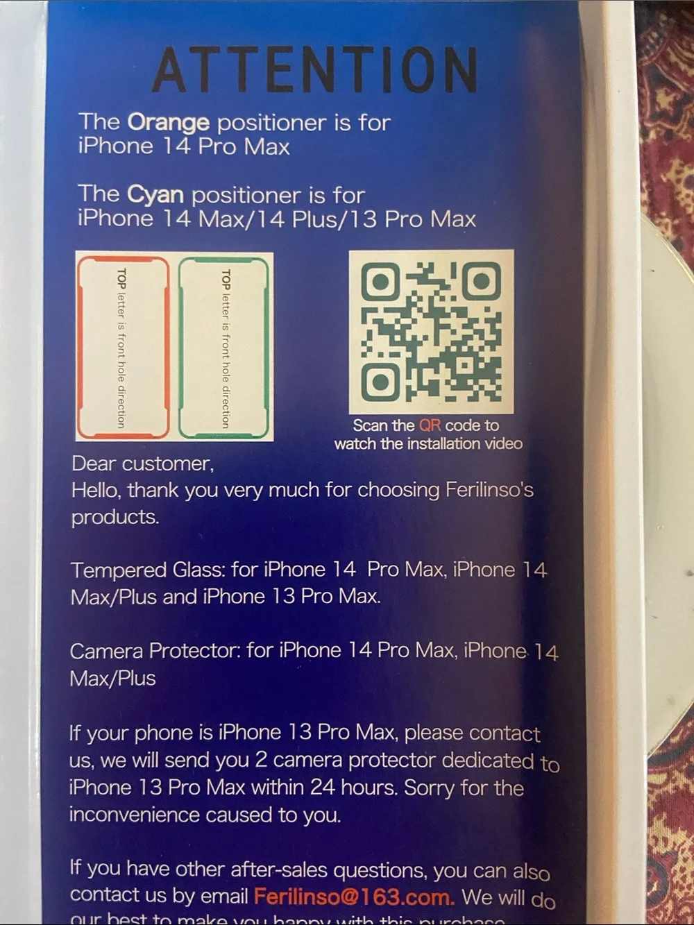 iPhone 13 Pro Max/ 14 Plus Max Screen Protector Installation Kit